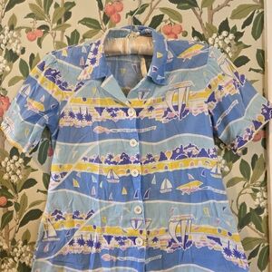 Women's XS 80's Palm Beach Hawaiian Shirt